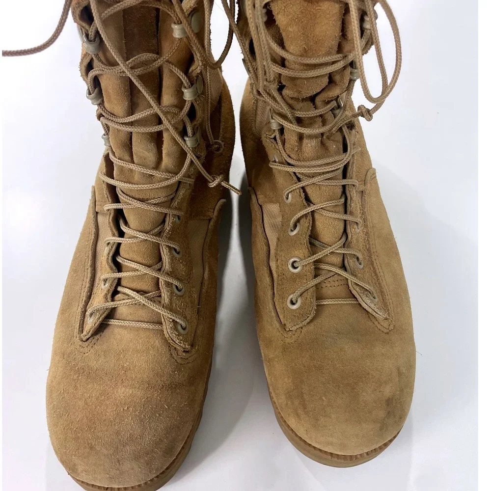 Belleville Mens Gore-Tex Waterproof Combat Military Boots Tan Suede Vibram Sz 10